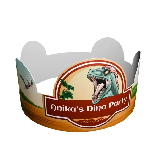 Personalized Dinosaur Theme Party Crown | Match with Other Decor